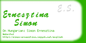 ernesztina simon business card